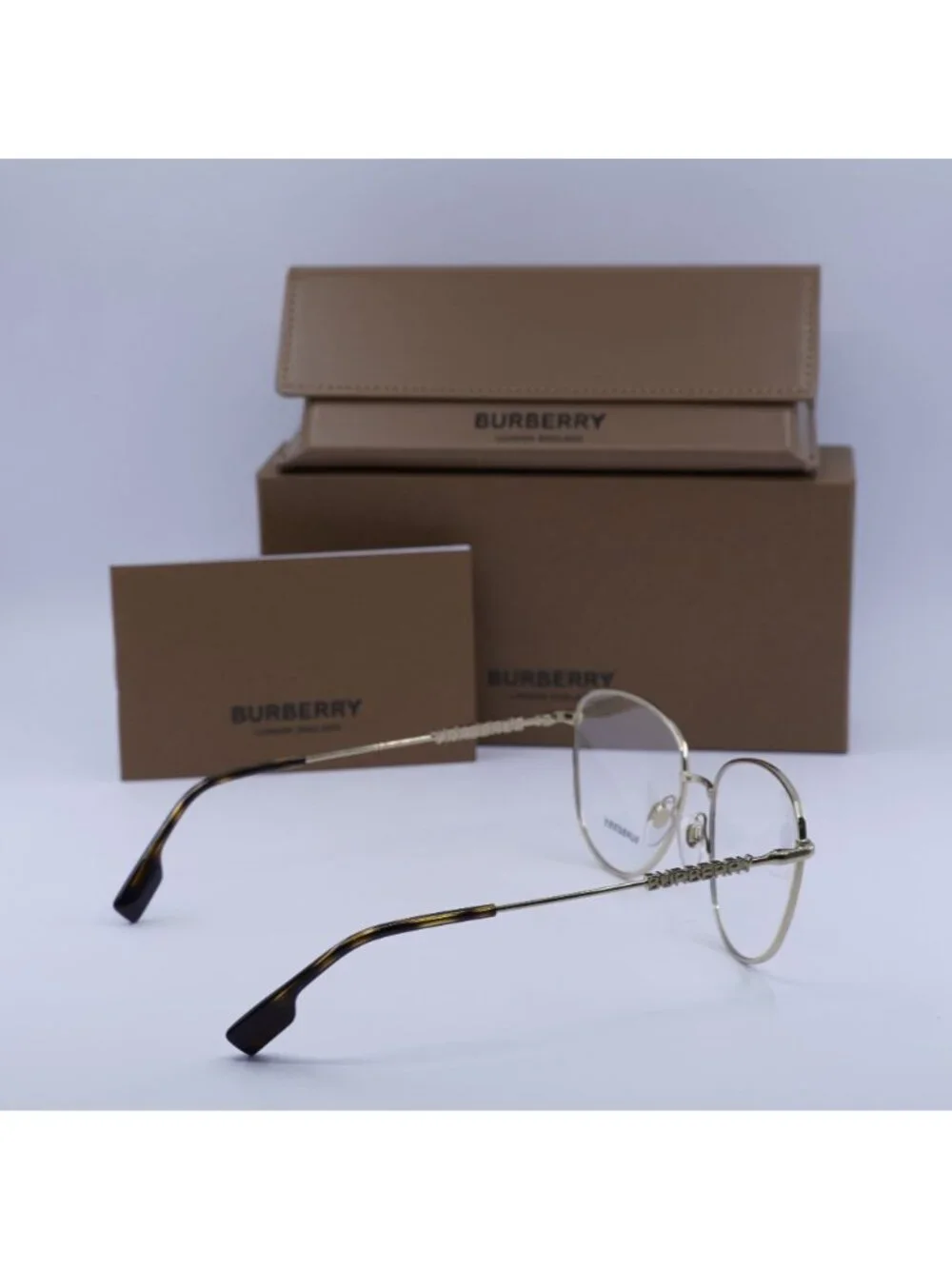 Burberry BE1376 1340 Cat Eye Eyeglasses 55mm - Light Gold